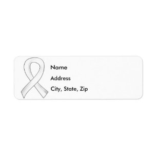 Lung Cancer Pearl Ribbon 3 Label