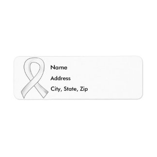 Lung Cancer Pearl Ribbon 3 Label