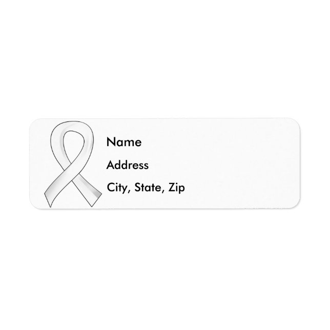 Lung Cancer Pearl Ribbon 3 Label (Front)