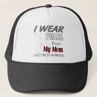 Lung Cancer Pearl Ribbon Awareness T Shirt Trucker Hat