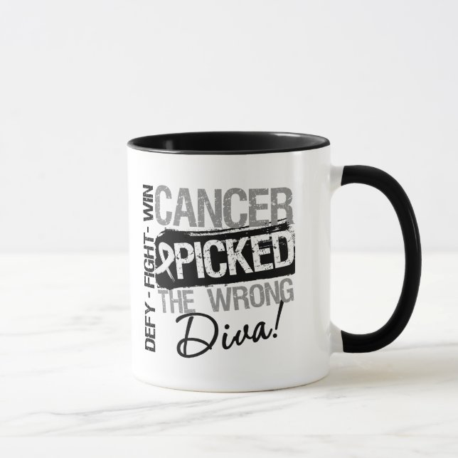 Lung Cancer Picked The Wrong Diva Mug (Right)