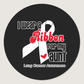 Lung Cancer Ribbon (Aunt) Classic Round Sticker