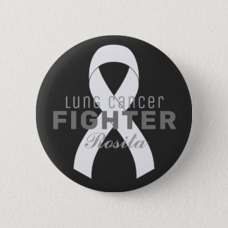 Lung Cancer Ribbon Black Button
