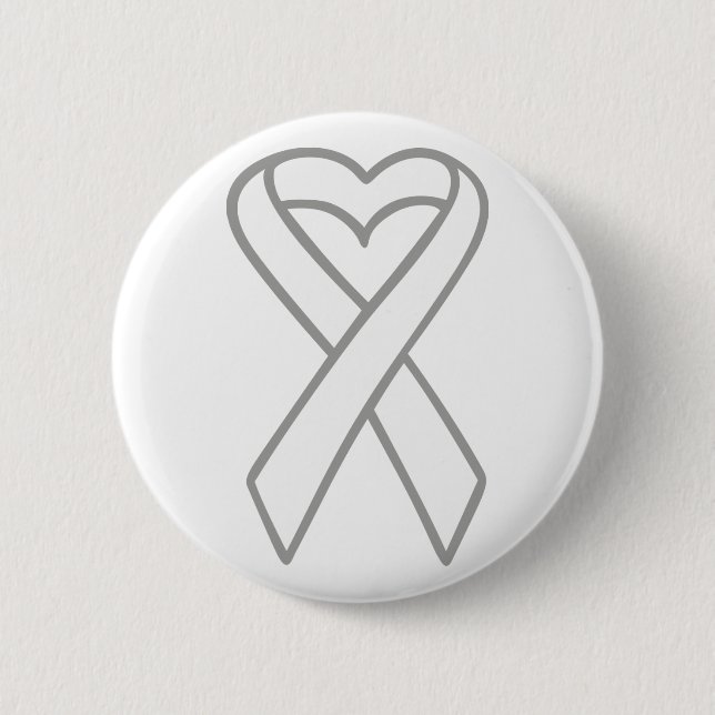 Lung Cancer Ribbon Button (Front)