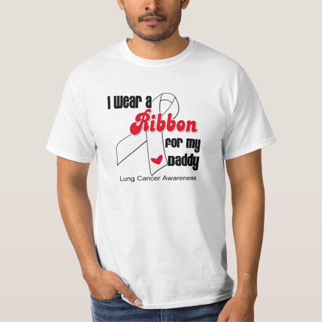 Lung Cancer Ribbon (Daddy) T-Shirt (Front)