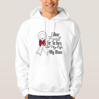 Lung Cancer Ribbon Hero My Mom Hoodie