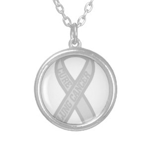 Lung Cancer Silver Plated Necklace