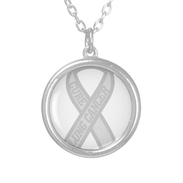 Lung Cancer Silver Plated Necklace (Front)