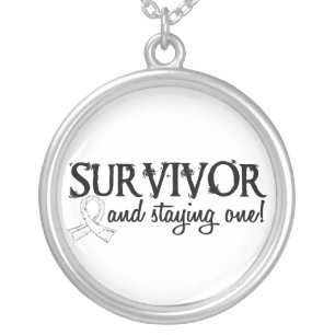 Lung Cancer Survivor 18 Silver Plated Necklace