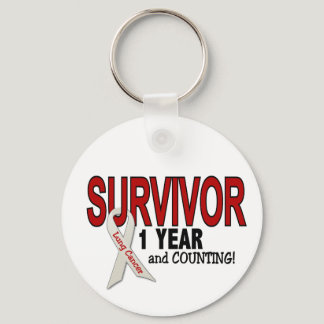 Lung Cancer Survivor 1 Year Keychain