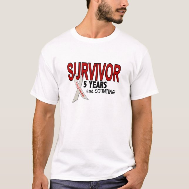 Lung Cancer Survivor 5 Years T-Shirt (Front)