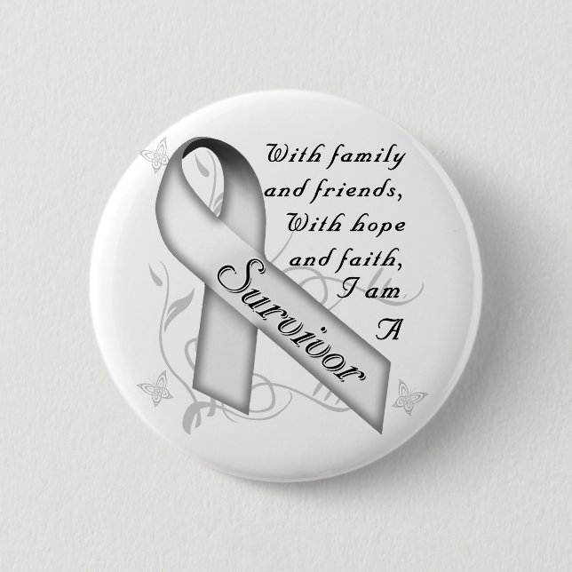 Lung Cancer Survivor Button (Front)