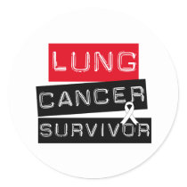 Lung Cancer Survivor Classic Round Sticker