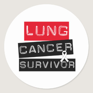 Lung Cancer Survivor Classic Round Sticker