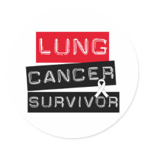 Lung Cancer Survivor Classic Round Sticker