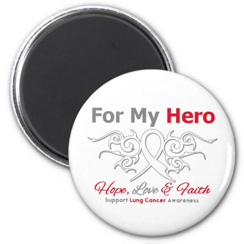 Lung Cancer Tribal Ribbon Hero Magnet