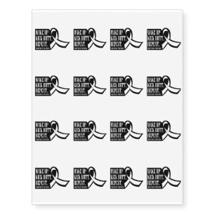 Lung Cancer Wake Up Kick Butt and Repea Temporary Tattoos