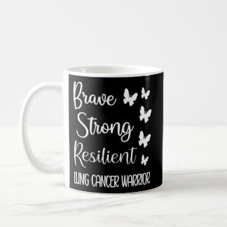 Lung Cancer Warrior White Ribbon Lung Cancer Fight Coffee Mug
