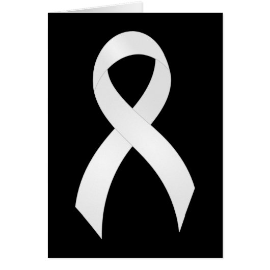 Lung Cancer White Ribbon Cards (Front)