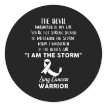 Lung Cancers Fight Cancer Ribbon Classic Round Sticker