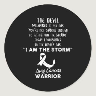 Lung Cancers Fight Cancer Ribbon Classic Round Sticker