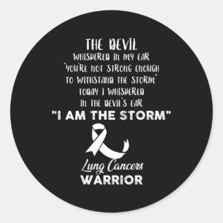 Lung Cancers Fight Cancer Ribbon Classic Round Sticker