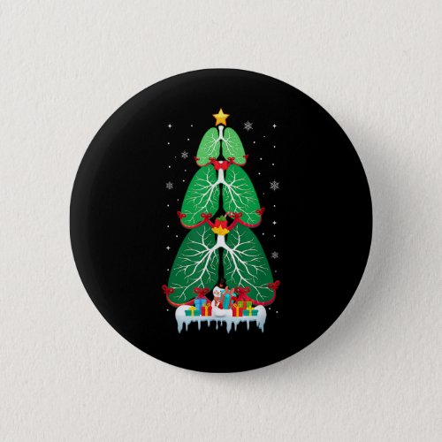 Lung Christmas Tree Respiratory Therapy Xmas Thera Button