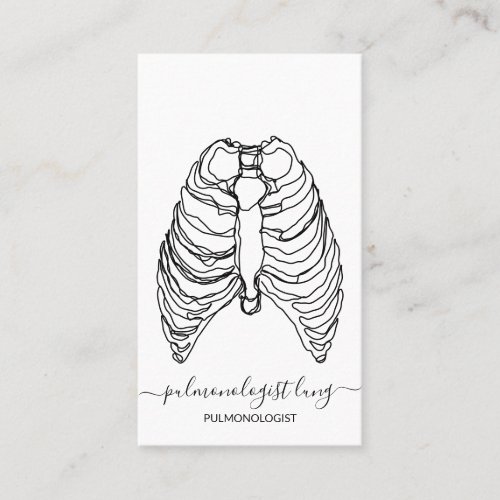 Lung pulmonologist doctor business card