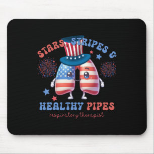 Lung Squad Respiratory Therapist Patriotic 4th Of Mouse Pad