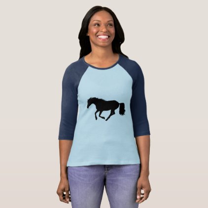 lung t shirt with cantering horse