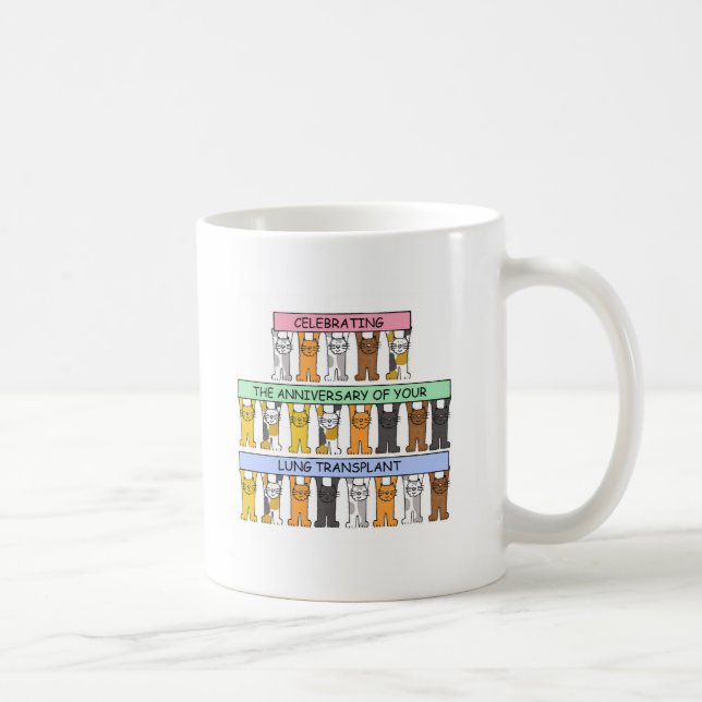 Lung Transplant Anniversary Congratulations Coffee Mug (Right)