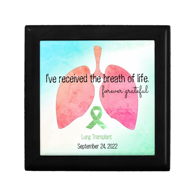 Lung Transplant I've Received the Breath of Life  Gift Box (Front)