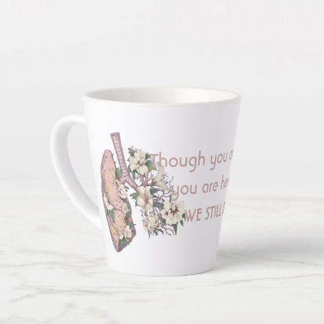 Lung Transplant Survivor's Latte Mug (Left Angle)