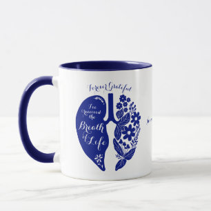 Lung Transplant Wildflower Breath of Life Custom Mug