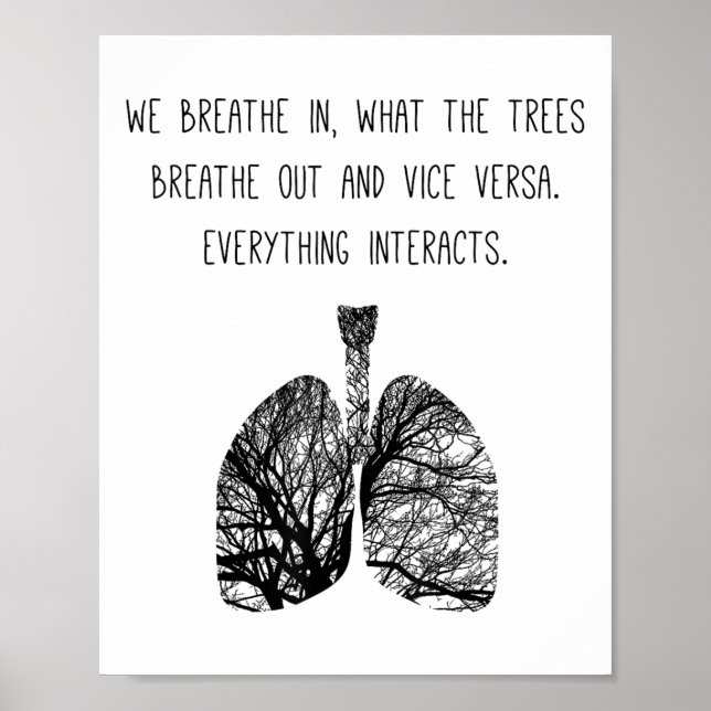 Lung Tree Air Breathe Breathing Photosynthesis Tre Poster (Front)