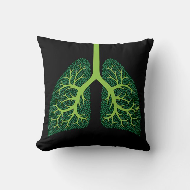 Lung Tree Throw Pillow (Front)