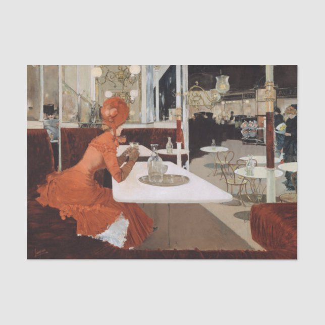 Lungren In The Cafe Painting Tissue Paper (Front)