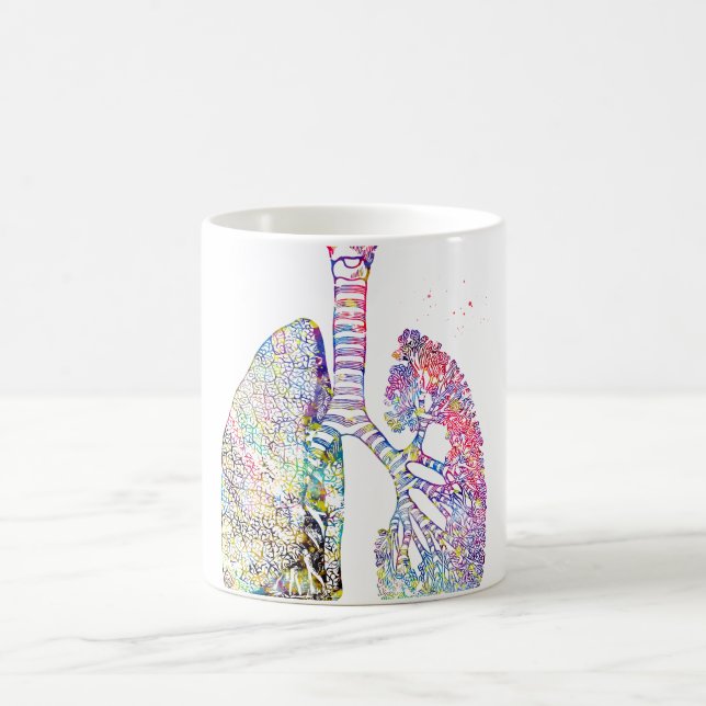 Lungs Art Coffee Mug (Center)