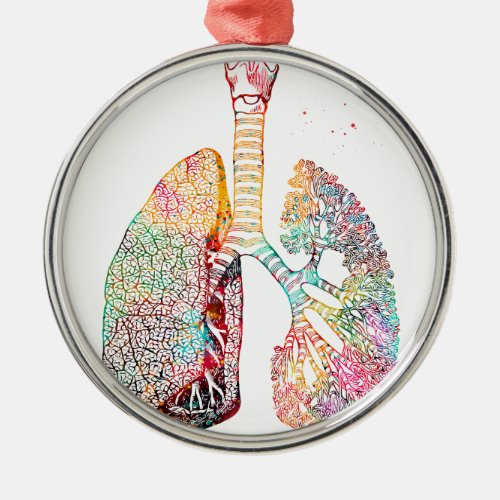 Lungs Art Metal Ornament