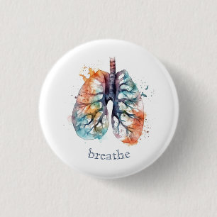 Lungs, breathe like a tree, customizable button