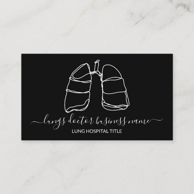 Lungs doctor business card