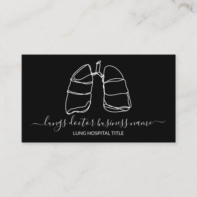 Lungs doctor business card (Front)
