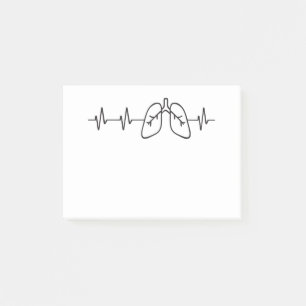 Lungs Heartbeat Respiratory Pulmonology Post-it Notes