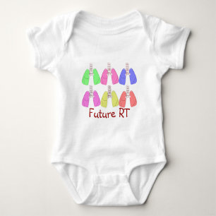 Lungs Multi Colored--Respiratory Therapist Design Baby Bodysuit
