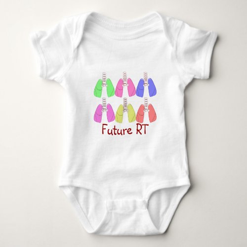Lungs Multi Colored__Respiratory Therapist Design Baby Bodysuit