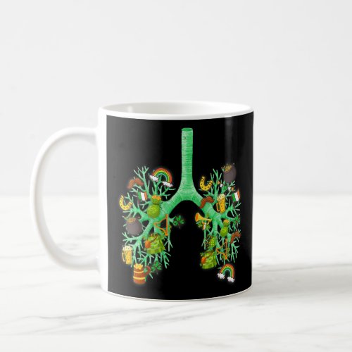 Lungs Respiratory Therapist St Patricks Day Irish  Coffee Mug