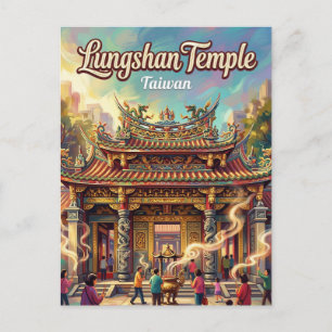 Lungshan Temple Taiwan Postcard