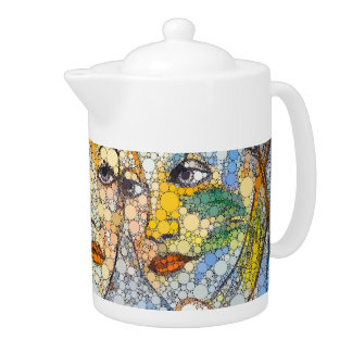 Lunis, Infinity Dots by After Francis Picabia Teapot