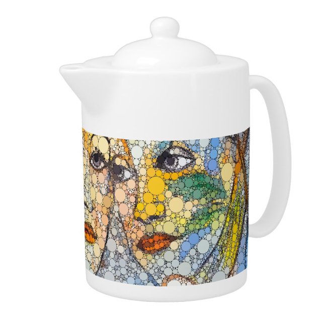 Lunis, Infinity Dots by After Francis Picabia Teapot (Right)