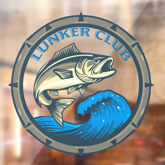 "Lunker Club" Fishing Window Cling (Sheet 2)